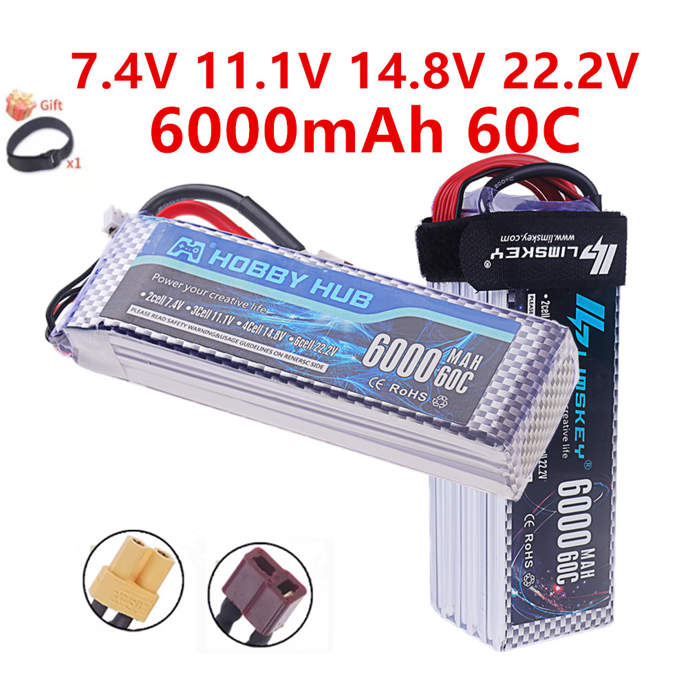 4S Lipo Battery 14.8V 6000Mah - 2S 3S 4S 6S 7.4V 11.1V