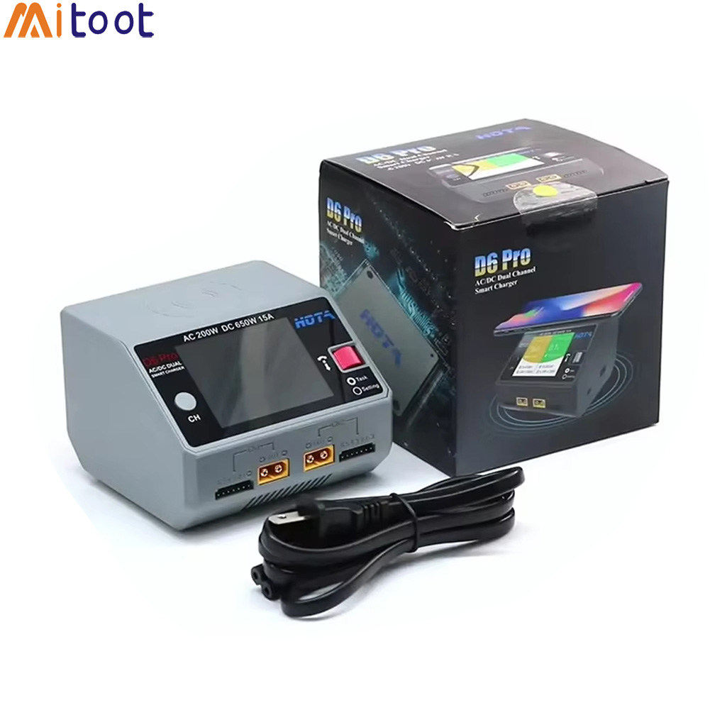 HOTA D6 Pro Black AC 200W DC 2 - Hota D6 Pro Dual Lipo Charger ulasan dan harga