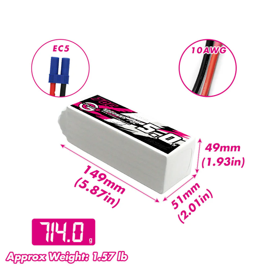 CNHL Lipo 6S 22.2V Battery 500 - 6S Lipo Battery 22.2V 5000Mah ulasan dan harga