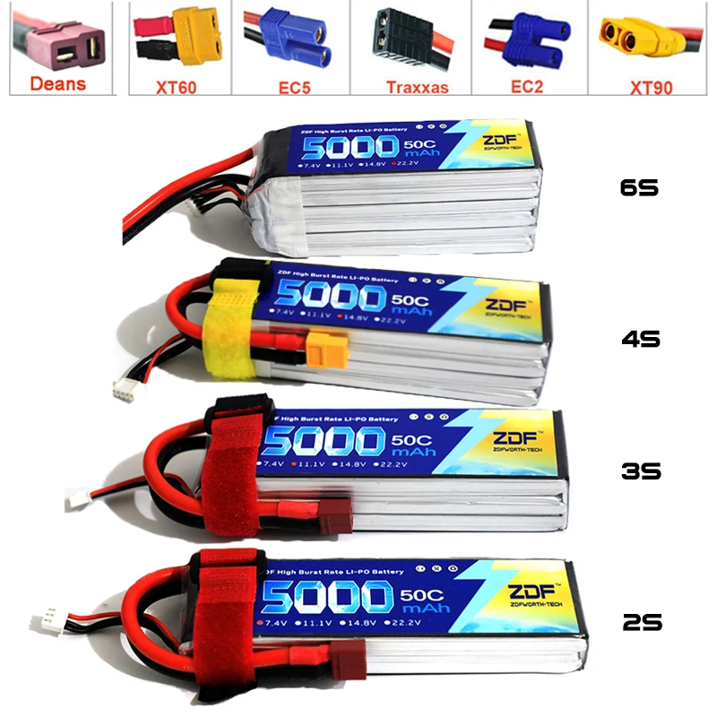 ZDF FPV 450 500 7.4V 11.1V 14. - 6S Lipo Battery 22.2V 5000Mah ulasan dan harga