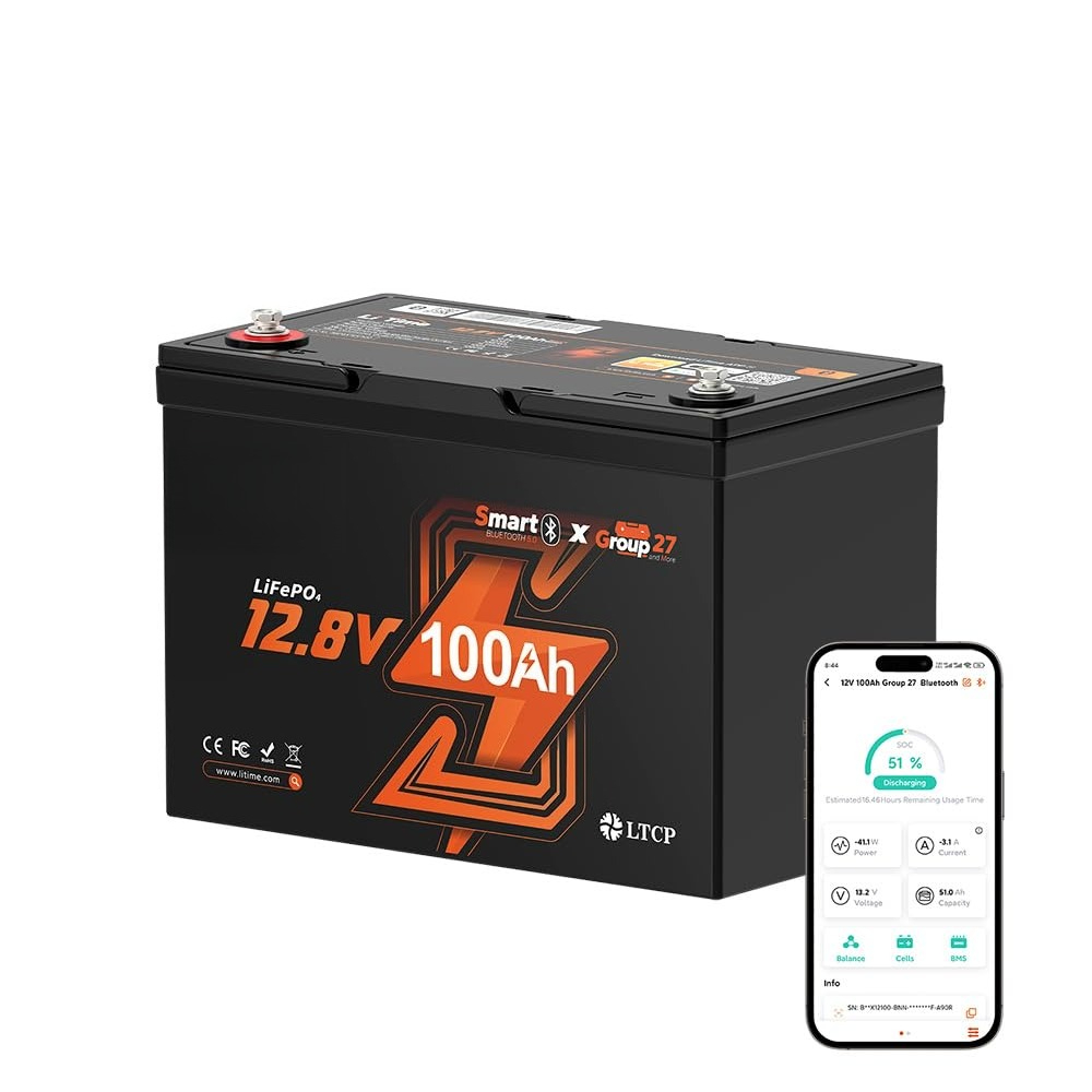 12V 100Ah LiFePO4 Battery, Gro - Lifepo4 12V 100Ah Bms Bluetooth ulasan dan harga