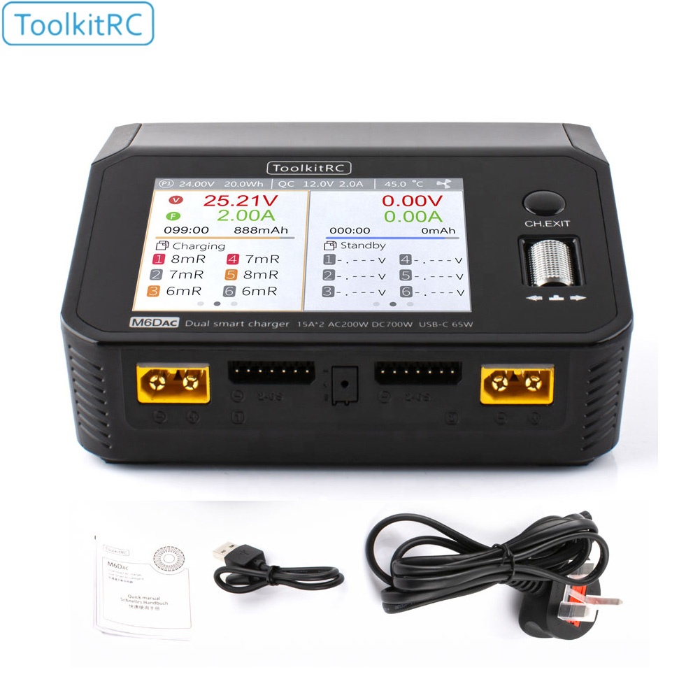 Toolkitrc M6DAC 350W X 2 USB-C - Toolkitrc M6Dac Smart Charger ulasan dan harga