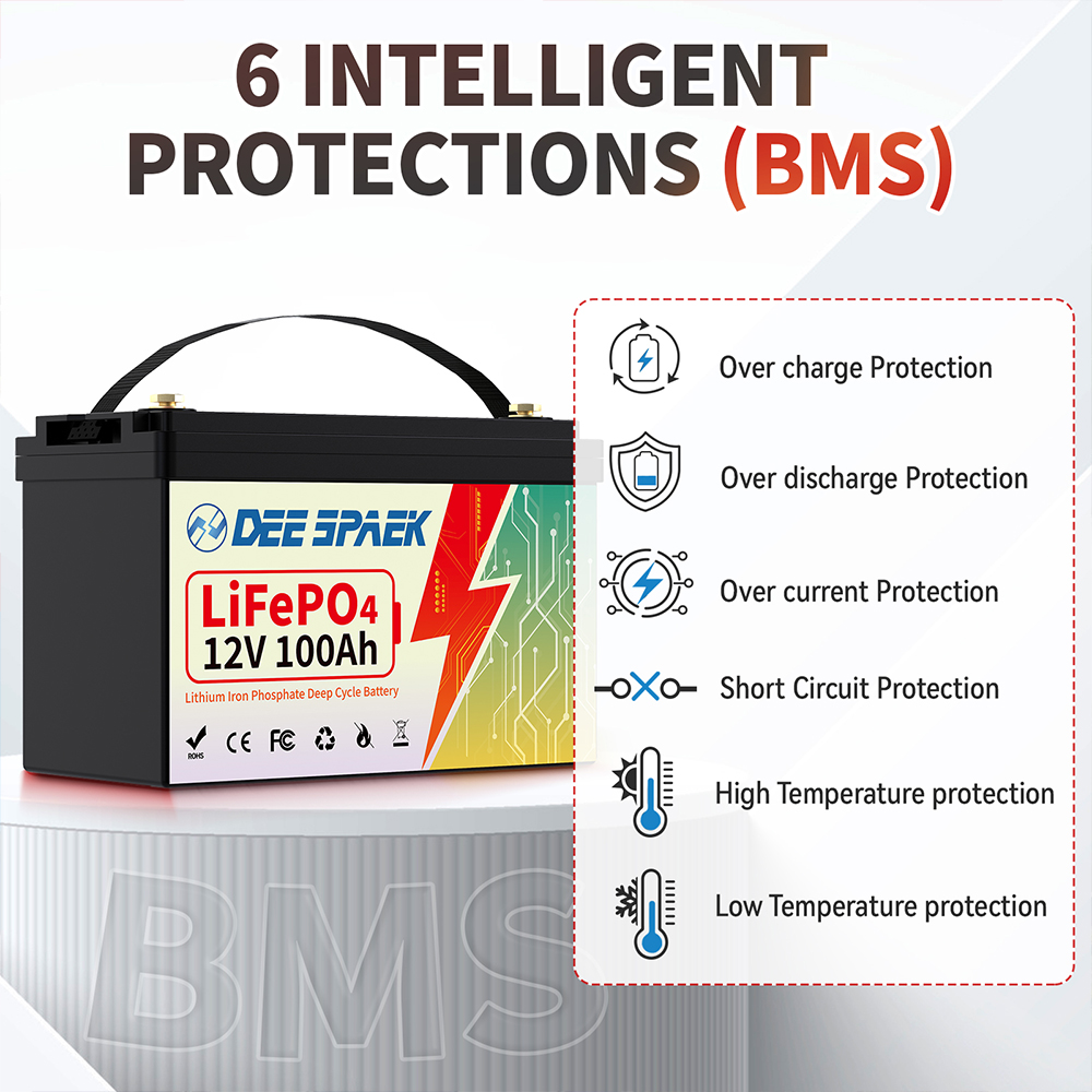 DEEPSPAEK 12V 100Ah Lifepo4 Ba - Lifepo4 12V 100Ah Bms Bluetooth ulasan dan harga