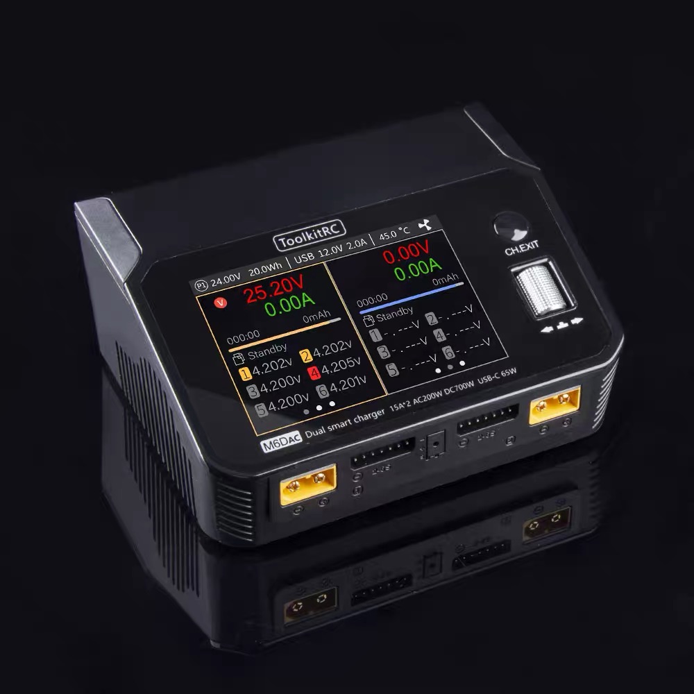 ToolkitRC M6DAC 350W X 2 USB-C - Toolkitrc M6Dac Smart Charger ulasan dan harga