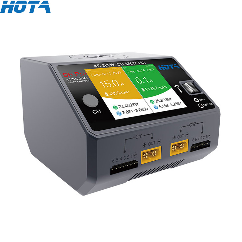 HOTA D6 Pro Black AC 200w DC 2 - Hota D6 Pro Dual Lipo Charger ulasan dan harga