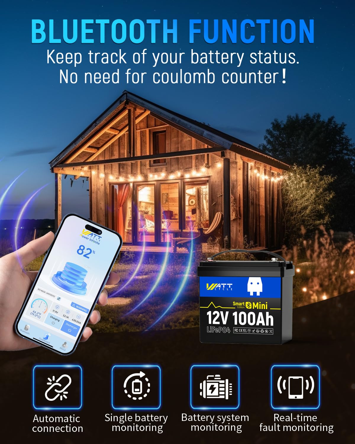 12V 100Ah Mini LiFePO4 Battery - Lifepo4 12V 100Ah Bms Bluetooth ulasan dan harga