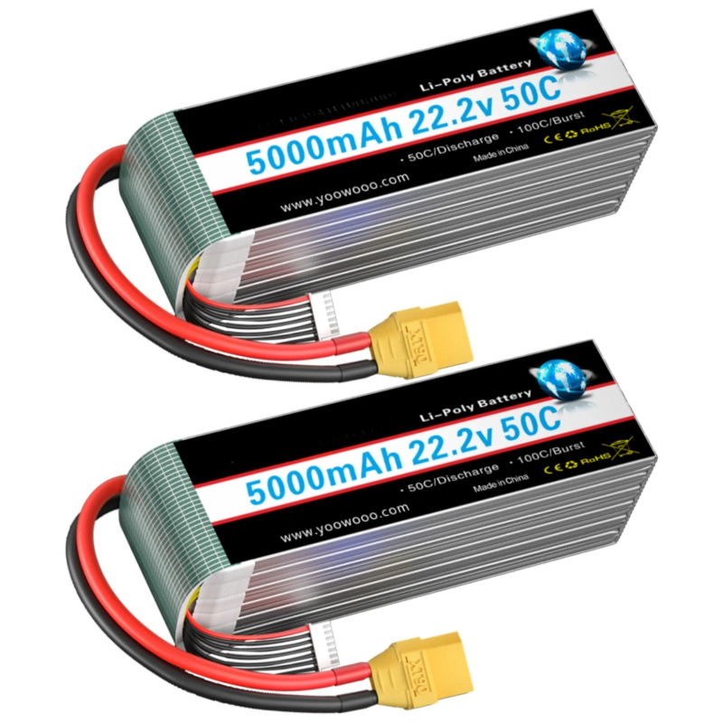 2PCS For RC Airplane Helicopte - 6S Lipo Battery 22.2V 5000Mah ulasan dan harga