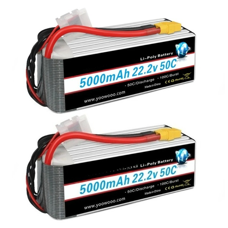 2PCS For RC Airplane Helicopte - 6S Lipo Battery 22.2V 5000Mah ulasan dan harga