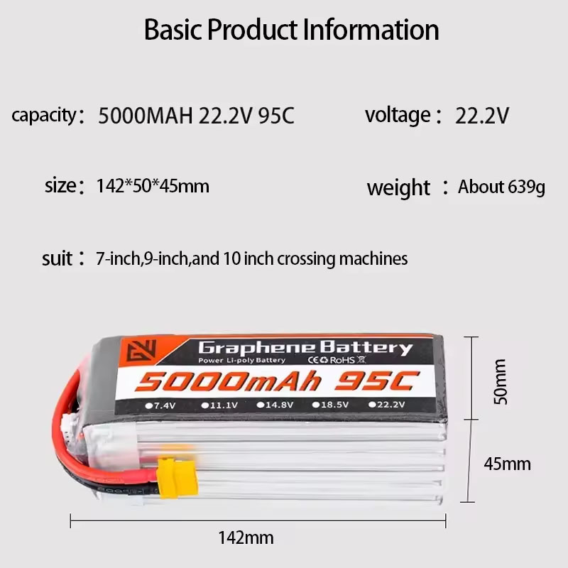 Lipo Battery 6S 5000mAh XT60 X - 6S Lipo Battery 22.2V 5000Mah ulasan dan harga