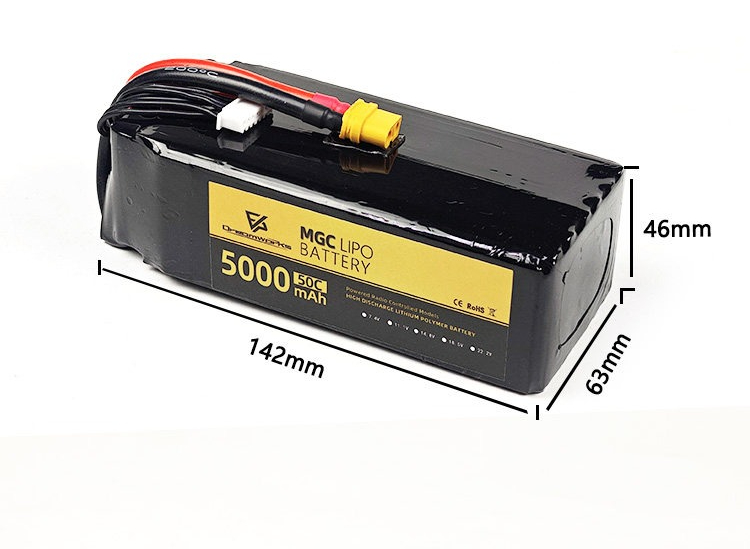 FPV MGC 5000mAh 6S 22.2V Lipo  - 6S Lipo Battery 22.2V 5000Mah ulasan dan harga